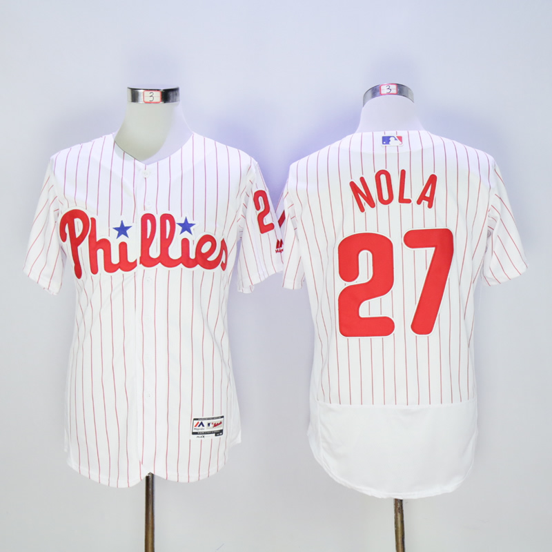 Men Philadelphia Phillies #27 Nola White MLB Jerseys->philadelphia phillies->MLB Jersey